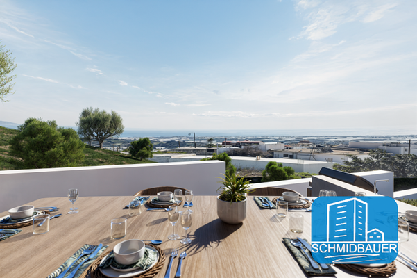 Kreta, Klima: Neues Projekt mit Swimmingpool und herrlichem Meerblick