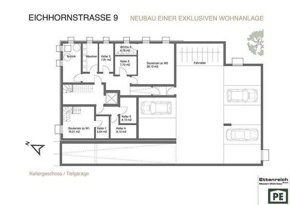 Kellergeschoss / Tiefgarage o.M.