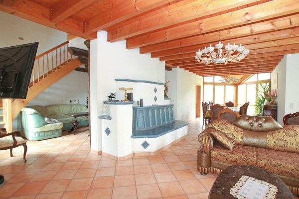 Kaminzimmer, Wohn- und Esszimmer