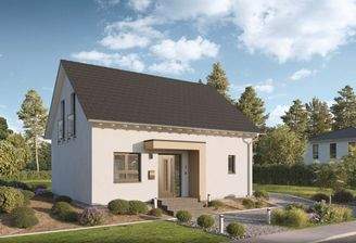 Home 5 Aussenansicht Eingang mit Eingangsüberdachung