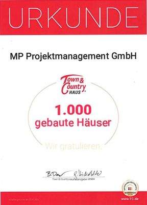 1000 gebaute Häuser