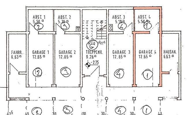 Garage mit Abstellraum