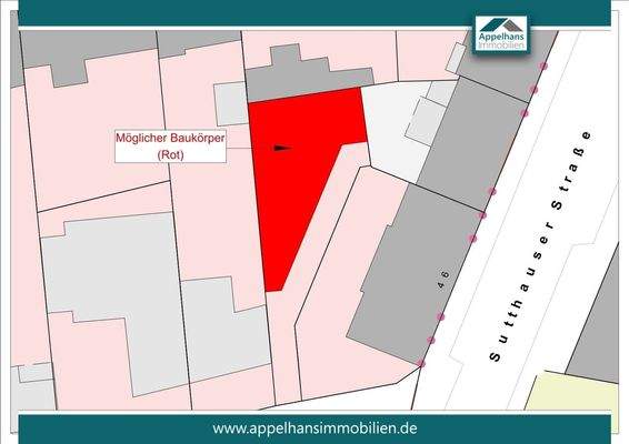 Möglicher Baukörper 