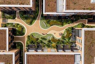 Vogelperspektive Innenhof