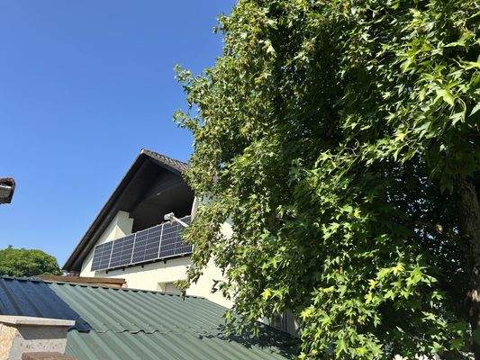 Blick Loggia mit Balkonsolar