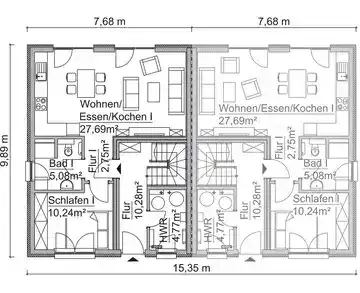 DHH Ansicht Grundriss EG