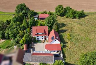 Vogelperspektive auf das Grundstück