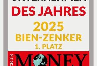 Siegel DT Unternehmen des Jahres 2025 BIEN-ZENKER 16608,1000pxH