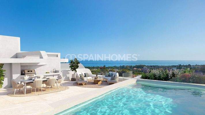 Luxe Flats Intertwined Perfectly with Pools and Views in Marbella