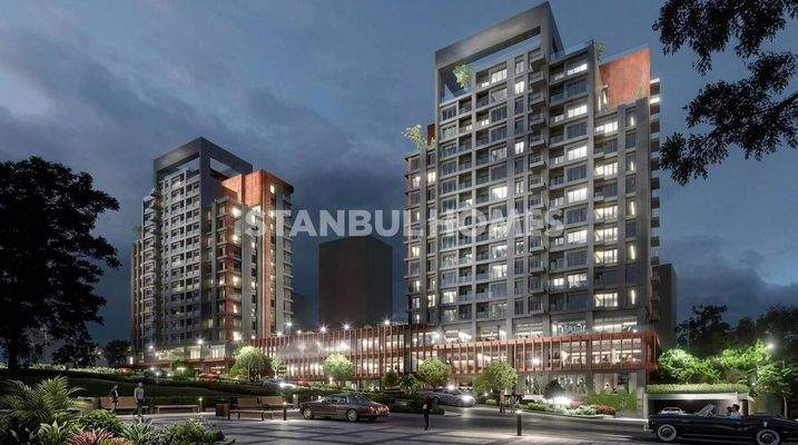 Apartments in a Complex Near Metro Station in Umraniye Istanbul