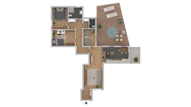 Grundriss Wohnung EG