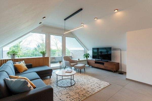 Wohnzimmer virtuell möbliert