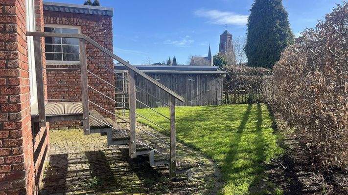 Blick auf den Schuppen