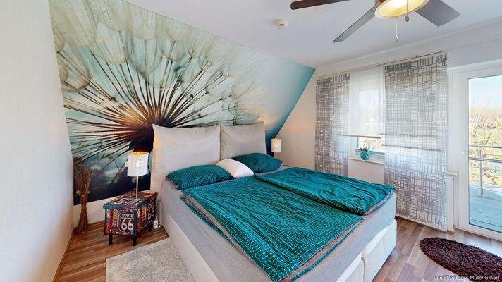 Gemütliches Schlafzimmer im Dachgeschoss