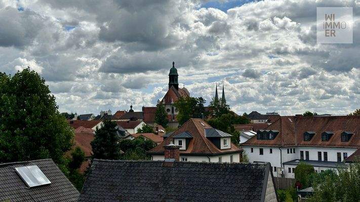 Blick auf Stadtkern Altötting