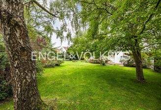 Blick vom Garten auf das Haus