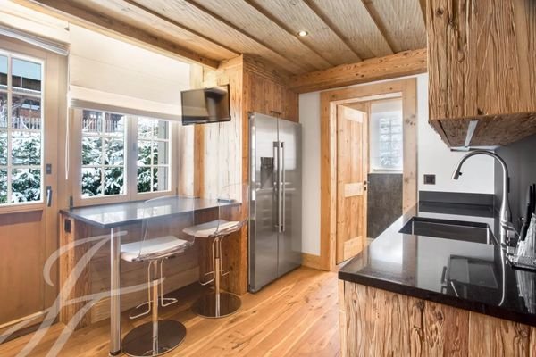 Kitchen Kitchen bar Stainless steel Wooden floor