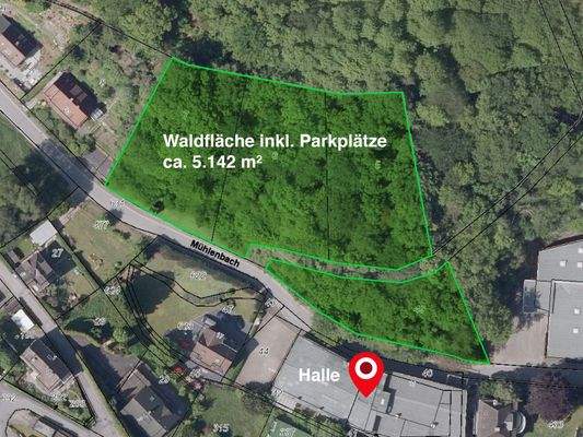 Luftbild mit Flächen