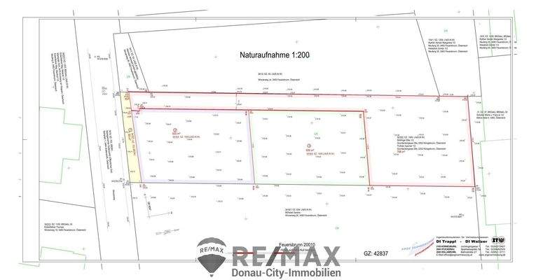 Planskizze Baugrund Gfl. 500m²