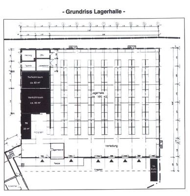 Grundriss Lagerhalle