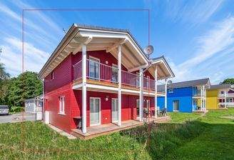 Doppelhaushälfte re. Rückansicht Terrasse