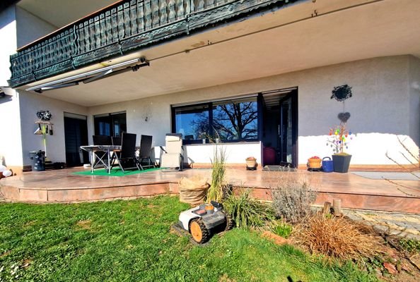 Terrasse der Gartenwohnung
