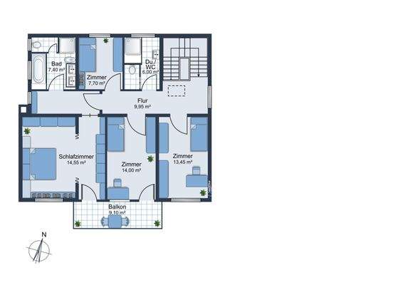 Grundriss Obergeschoss