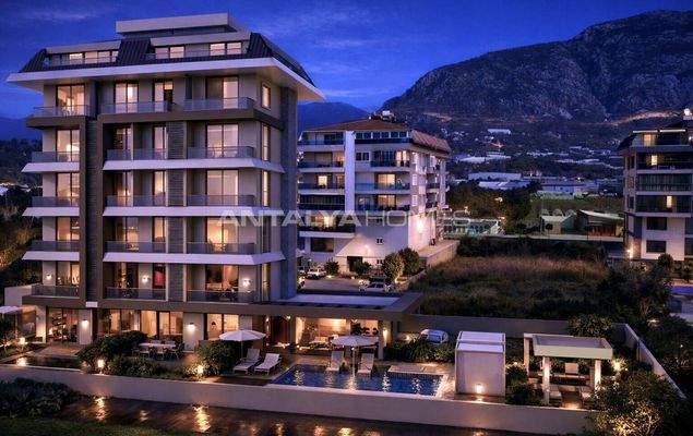 Luxury Sea View Flats with Communal Pool in Alanya Kestel