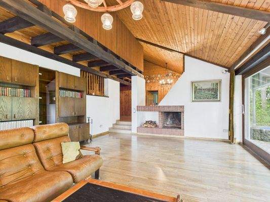 Offener Kamin im Wohnbereich