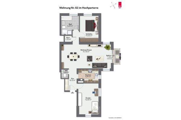 Grundriss Wohnung 02