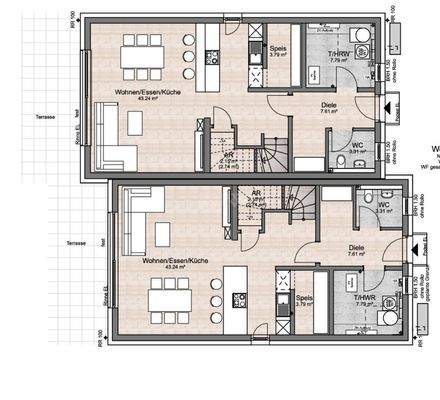 Grundriss Erdgeschoss ohne Anbau