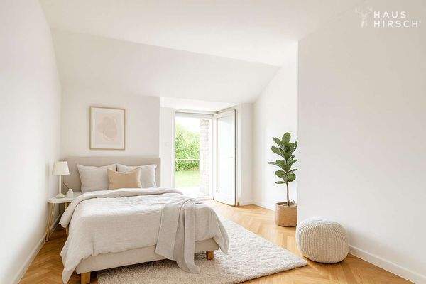 DG Schlafzimmer mit Zugang auf Balkon - Beispiel Foto fertig renoviert