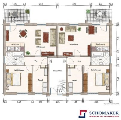 Grundriss Erdgeschoss Links