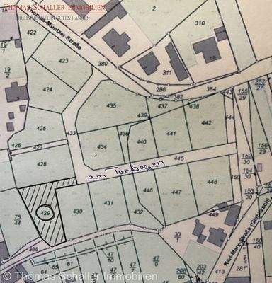 Ansicht aus Flurkarte Flurstück 429 gekennzeichnet