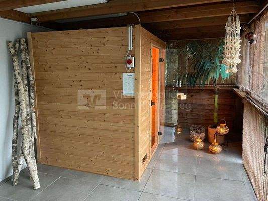 2. Wohnebene/ Gartengeschoss: Wintergarten/ Sauna