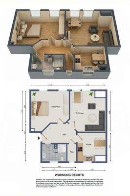 Grundriss Wohnung rechts