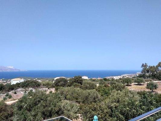 Kreta, Kampia: Erhöhter Meerblick in griechischer Landschaft