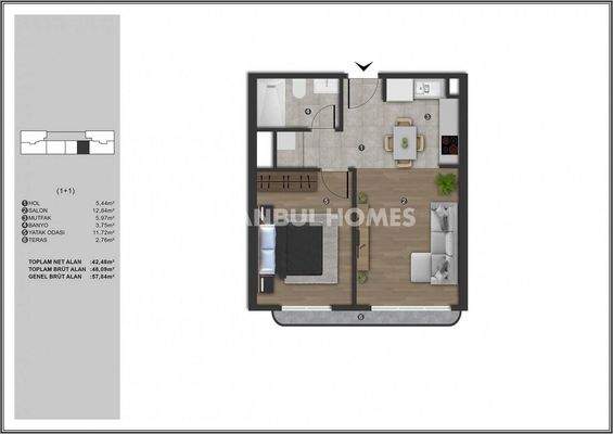 Special Concept Flats for Sale in Istanbul Kagithane