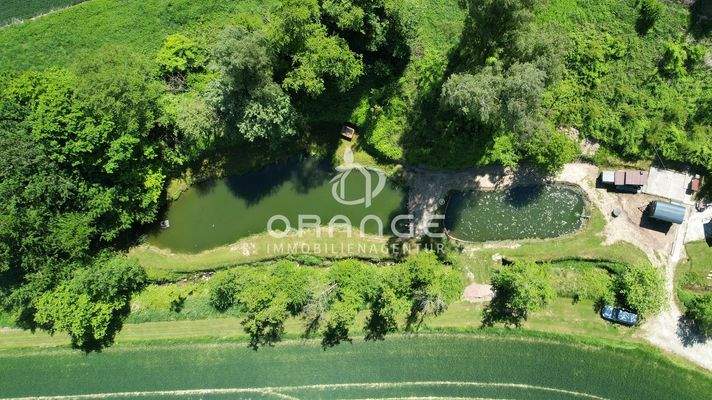 Fischteiche aus der Luft