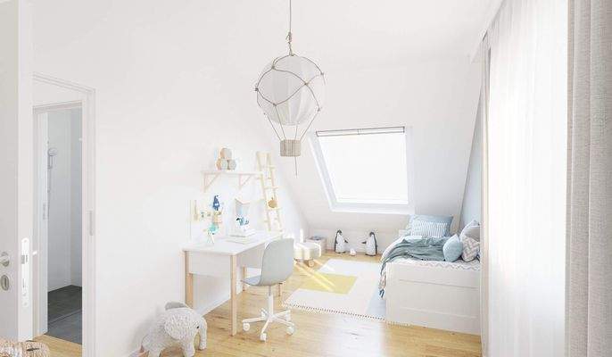 Ein schönes Kinderzimmer zum Spielen und Toben