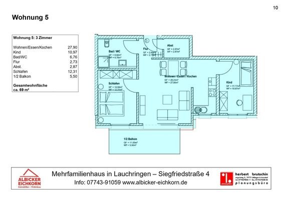 Grundriss Wohnung 5