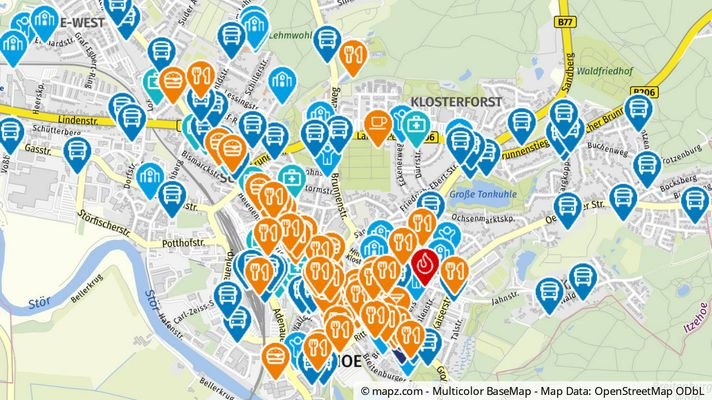 Geolyzer Kartenausschnitt