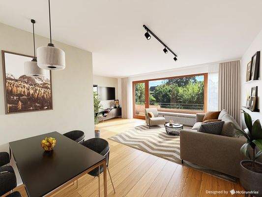 Digital bearbeitete Raumansicht