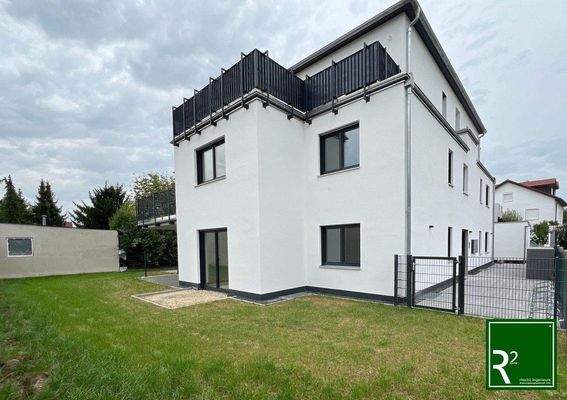 Ansicht Süd/Ost Wohnung im EG mit Garten