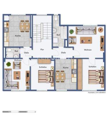 Grundriss  1.-3. Obergeschoss