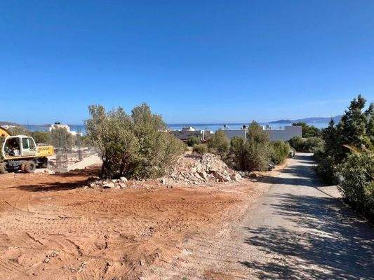 Kreta, Ammoudara: Geräumige, zweistöckige Villa mit Aussicht und Swimmingpool zu verkaufen