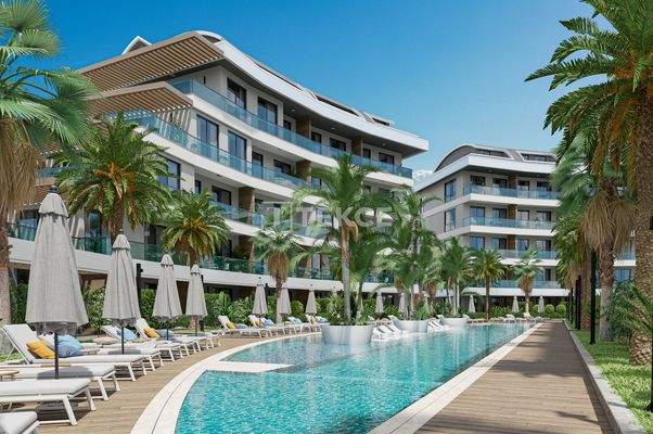 Stylish Apartments in a Hotel Concept Project in Alanya Oba