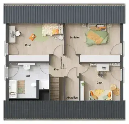 Einfamilienhaus Mitwachshaus-Flair 148 Grundriss D