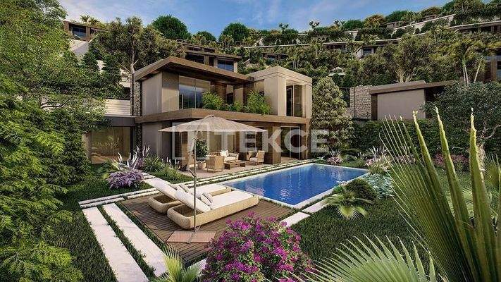 Villas with Pools in a Complex with Beach Access in Bodrum