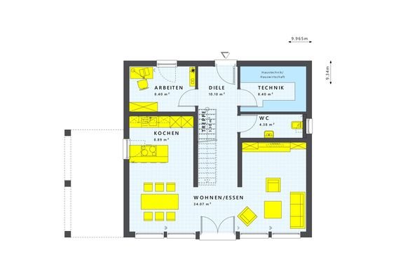 Gestaltungsbeispiel Grundriss  EG 